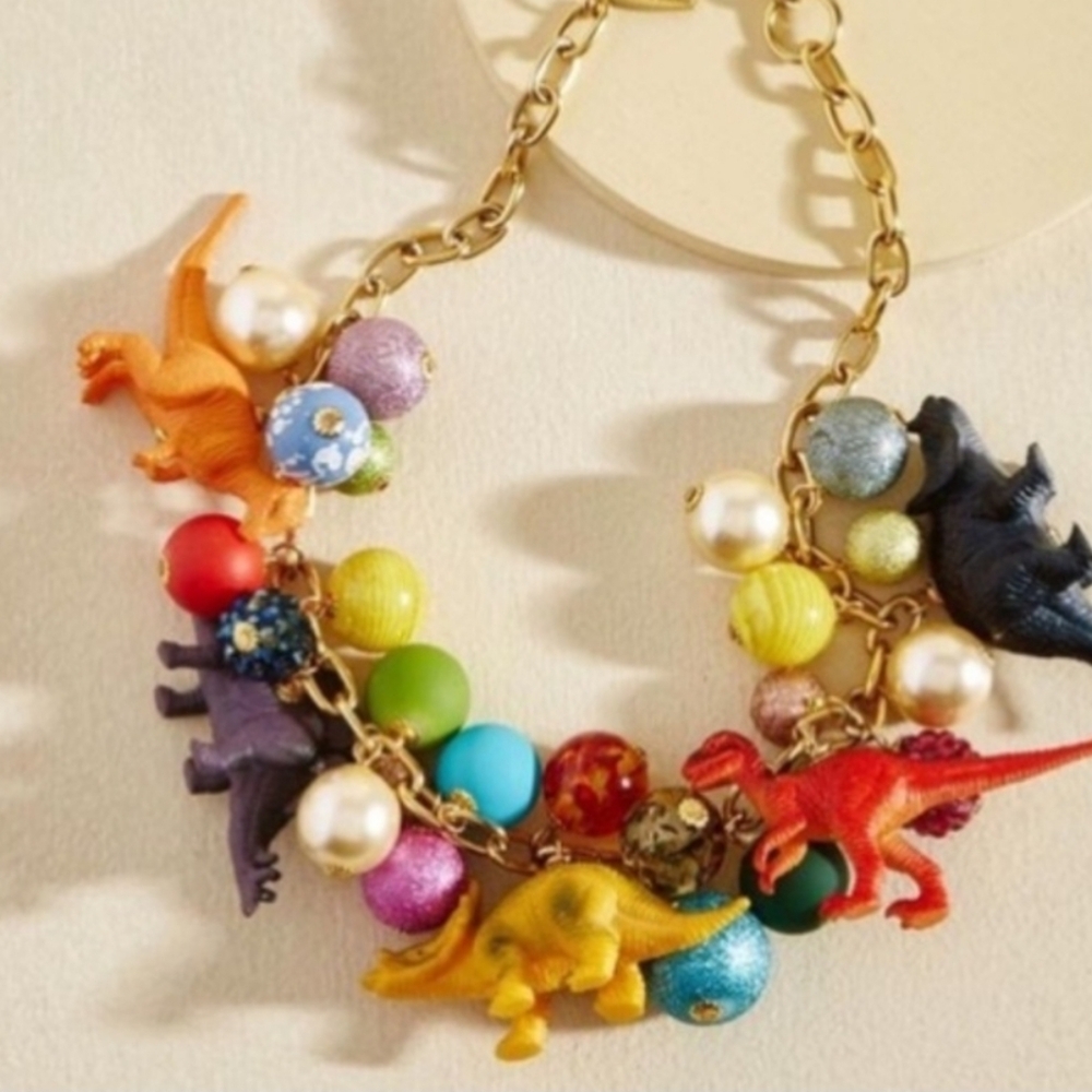 Colorful Dinosaur Statement Necklace